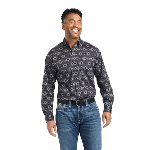 Ariat Nine Iron Weldon Stretch Men's Fitted Button Down Shirt 10042264