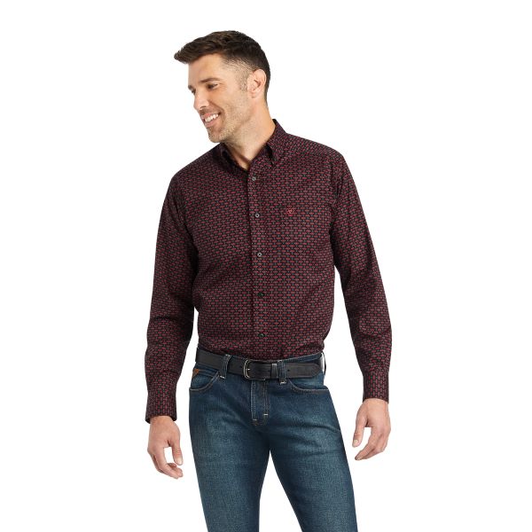 Ariat Black Kayne Stretch Fitted Men's Shirt with Print 10042326