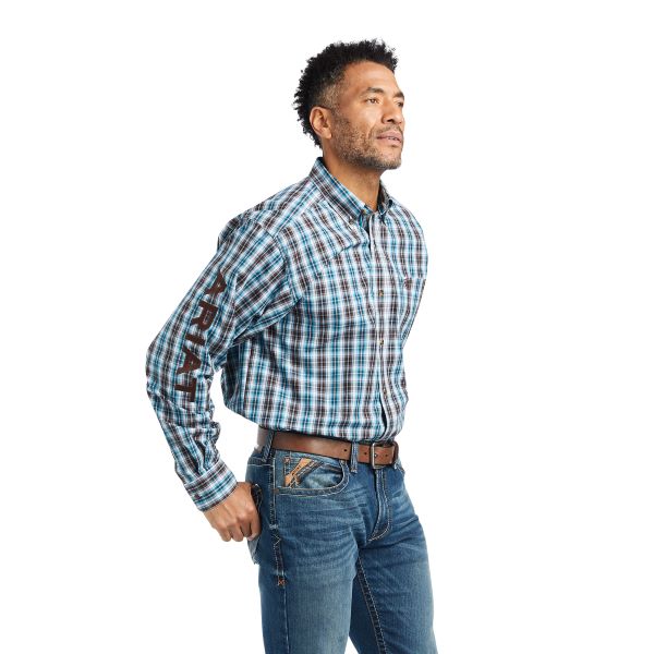 Ariat Ocean Depth Pro Series Team Cade Men's Classic Fit Plaid Shirt 10042361