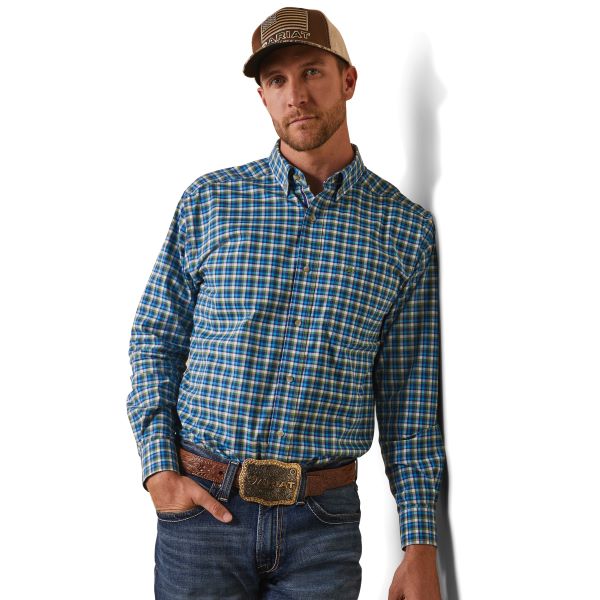 Ariat Blue Pro Series Lincoln Classic Fit Longsleeve Men's Button Down Shirt 10043784