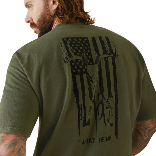 Ariat Beetle Rebar CottonStrong American Outdoors Men's T-Shirt 10043827
