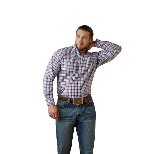 Ariat Purple Pro Series Meir Classic Fit Men's Plaid Shirt 10044978