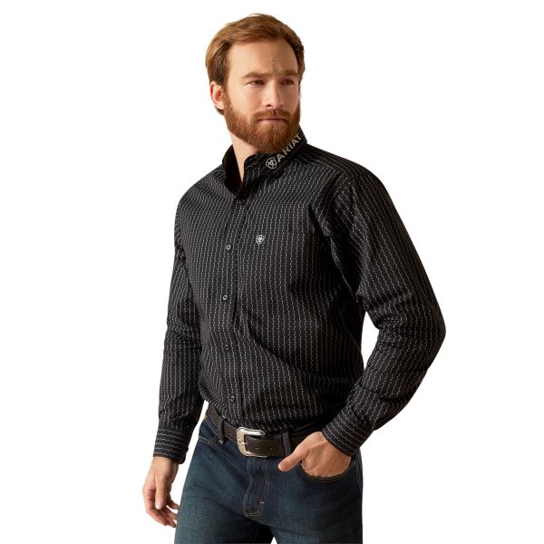 Ariat Black Team Woodson Men's Fitted Shirt 10046287