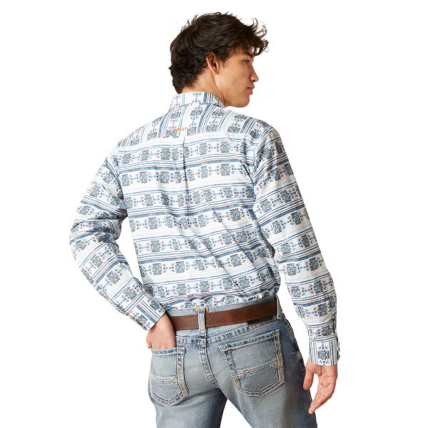 Ariat Men's Garith Classic Fit Shirt White, Large 並行輸入品 ARIAT Camisa Garith Classic Fit Para Hombre, Blanco