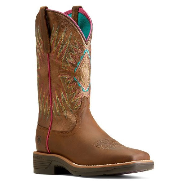 Ariat Distressed Tan/Bridle Tan Ridgeback Women's 11 inch Wide Square Toe Boots 10047059