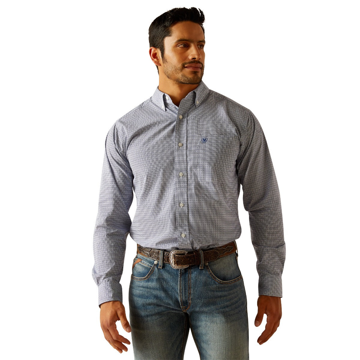 Ariat Blue Phil Men's Collared Longsleeve Fitted Button Down Shirt 10048387