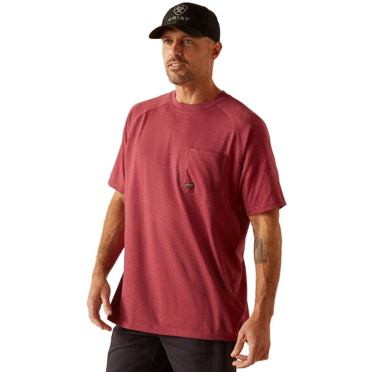 Ariat Roan Rouge Heather Rebar Cotton Strong Men's T-Shirt 10048890