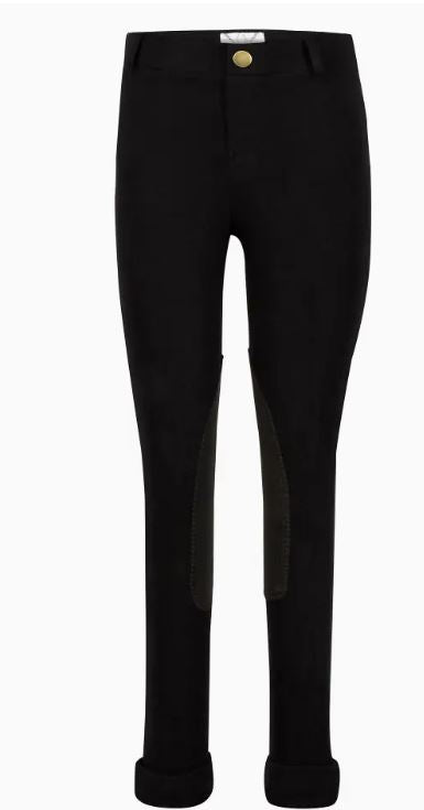 JPC Equestrian Black TuffRider Kid's Starter Low-Rise Pull-On Jodhpurs 100568-BLK