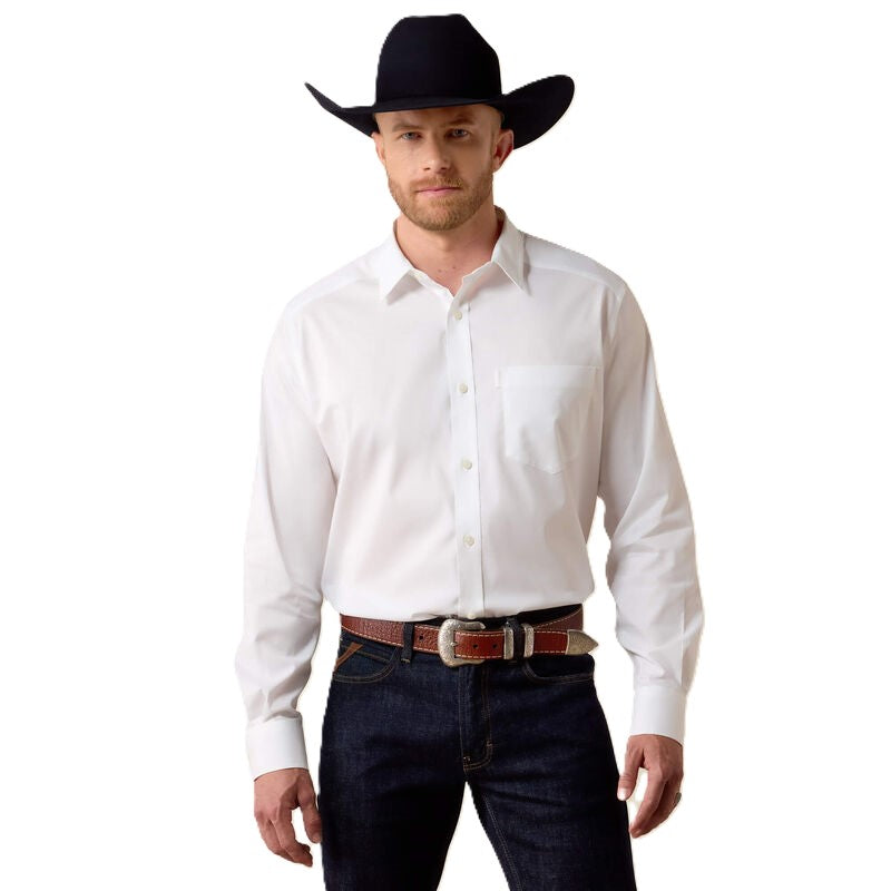 Ariat White Everything Classic Fit Men's Longsleeve Button Front Shirt 10072739