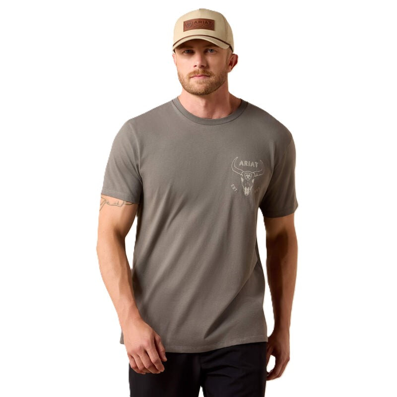 Ariat Smoked Pearl Desert Badge Mens' Traditional Classic Fit T-Shirt 10073415