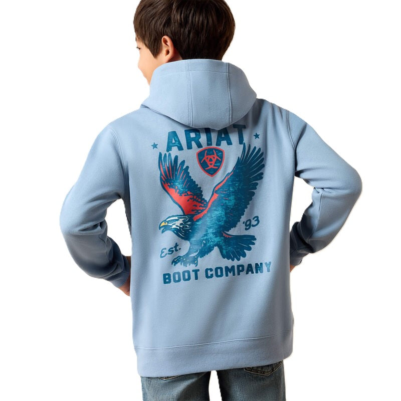 Ariat Light Denim Freedom Eagle Boy's Hoodie 10079361