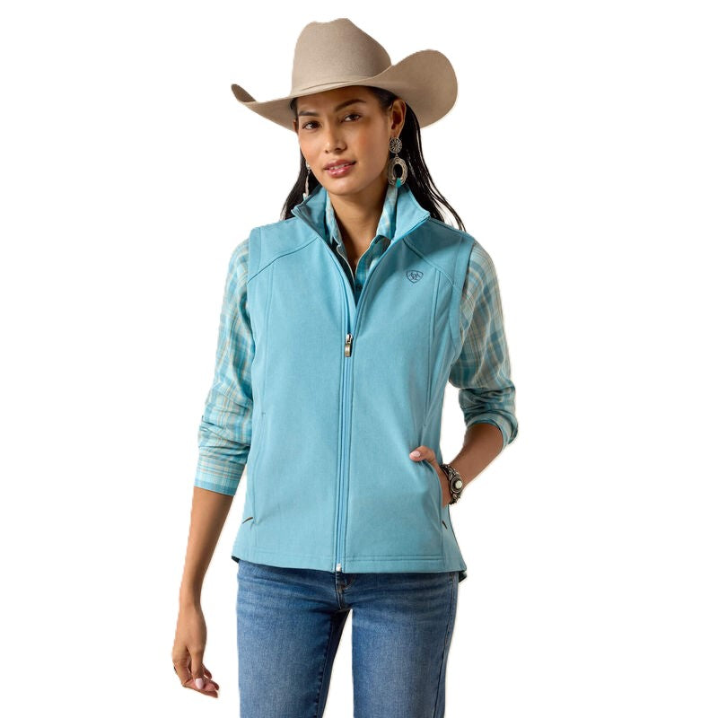 Ariat Adriatic Blue Heather Women's Logo Softshell Vest 10079559