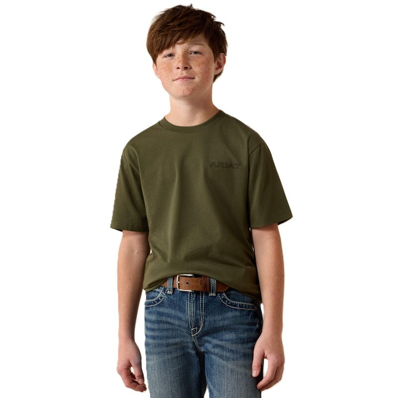 Ariat Grape Leaf Rust Serape Shield Boys' Short Sleeve T-Shirt 10079615