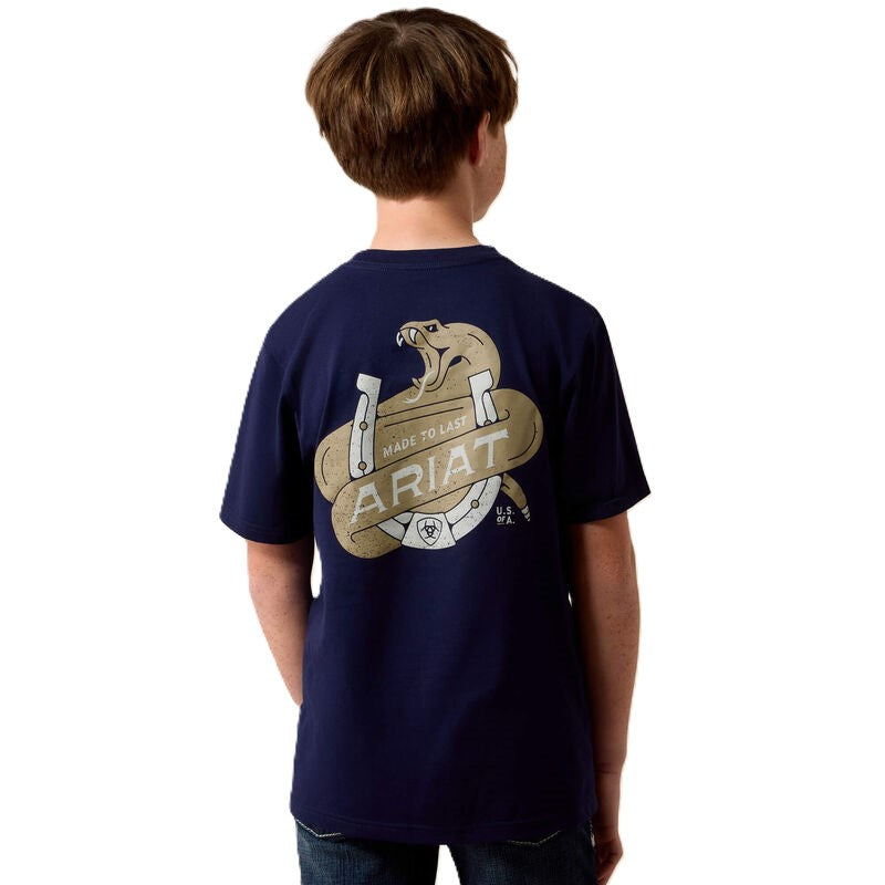 Ariat Classic Blue Snake Bike Boy's T-Shirt 10079663