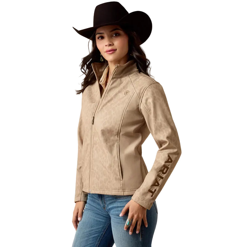 Ariat Faded Leopard Logo Softshell Print Women's Concealed Carry Jacket 10079888
