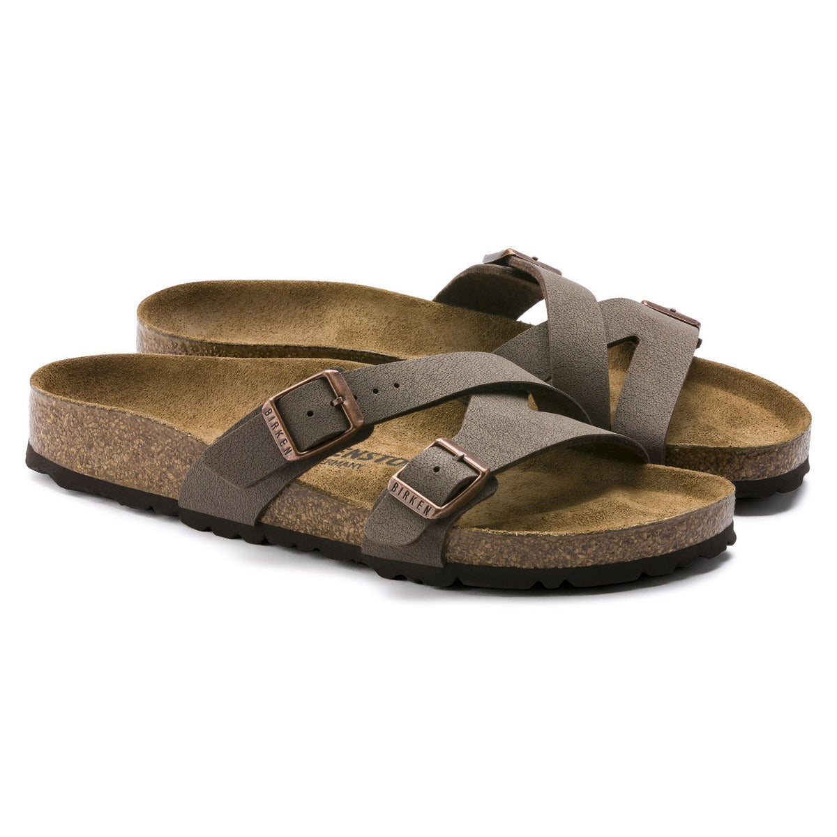 Birkenstocck Mocha Yao Nubuck Leather Womens Sandals N1013967