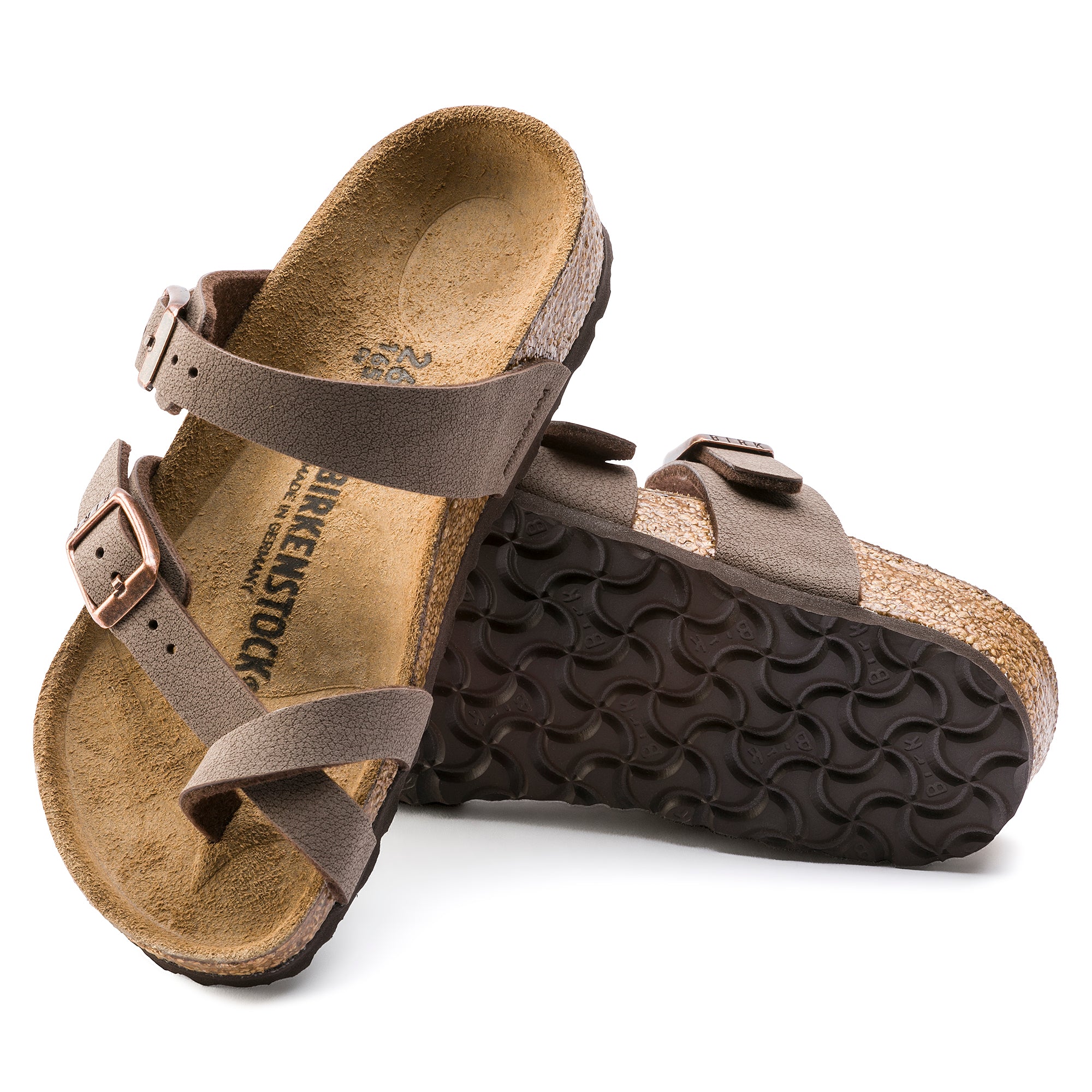 Birkenstock Mocha Mayari Kids Birko-Flor Nubuck Sandals N1014177
