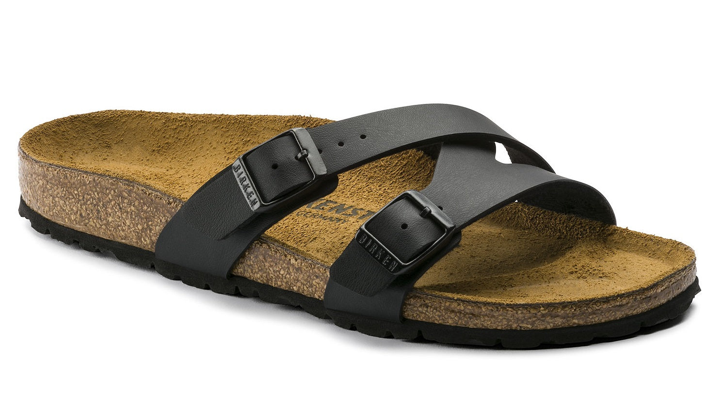 Birkenstock Black Yao Birko-Flor Womens Sandals N1014182