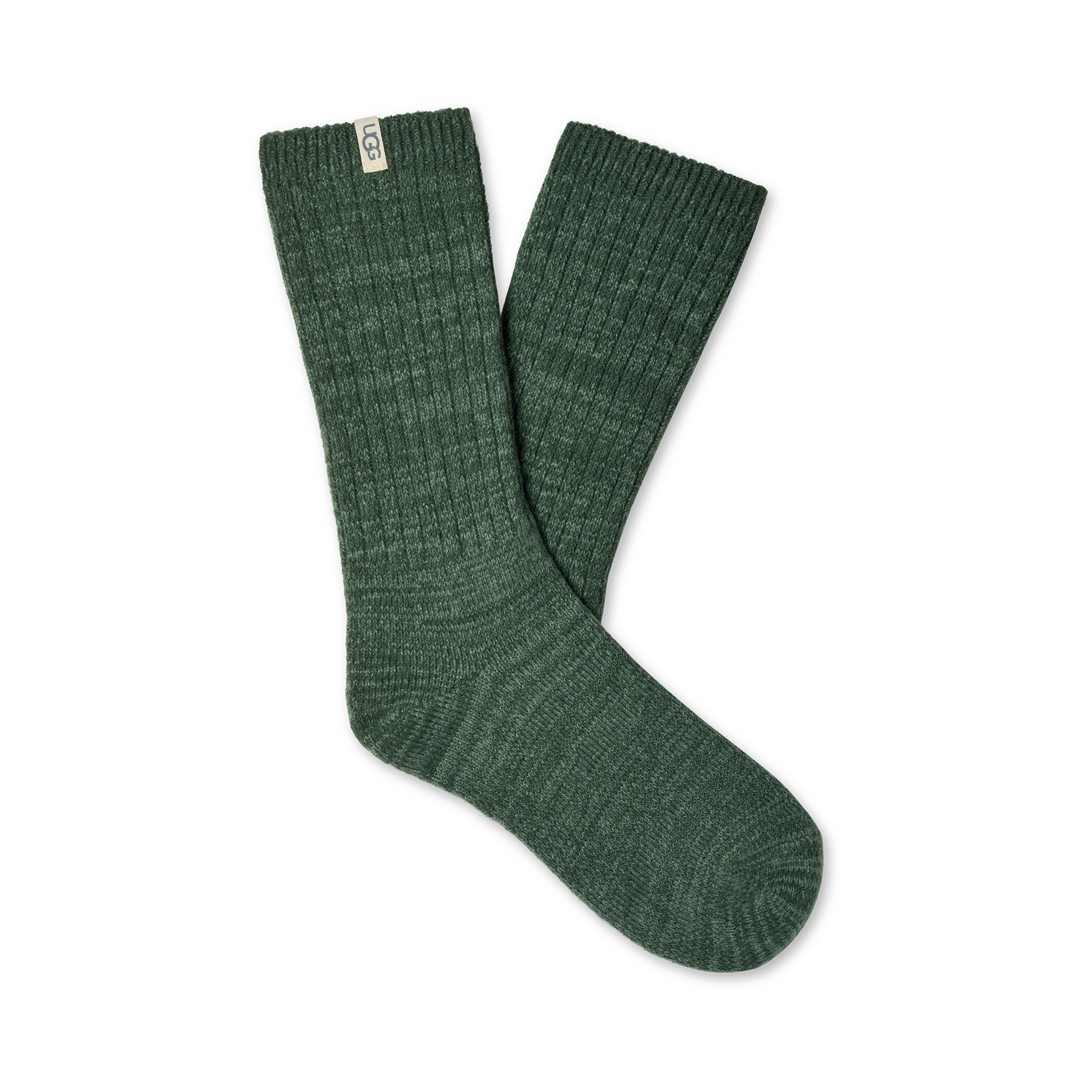 Ugg Green Stone Rib Knit Women's Slouchy Crew Socks 1014832-GNST