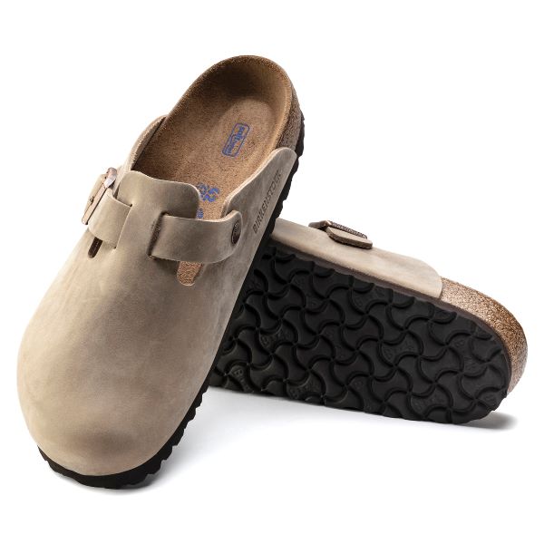 Birkenstock Tobacco Brown Boston Soft Footbed Oiled Leather Womens Clogs R1018147