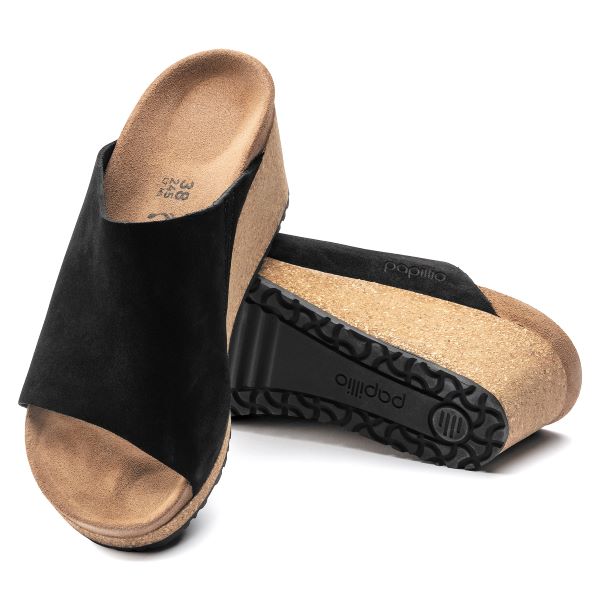 Papillio Black Namica Suede Leather Women's Wedge Shoes N1018274