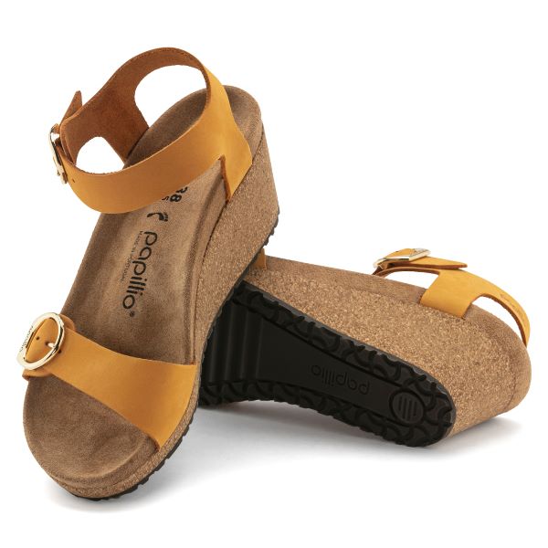 Papillio Apricot Solely Nubuck Leather Women's Wedge Sandals N1024587
