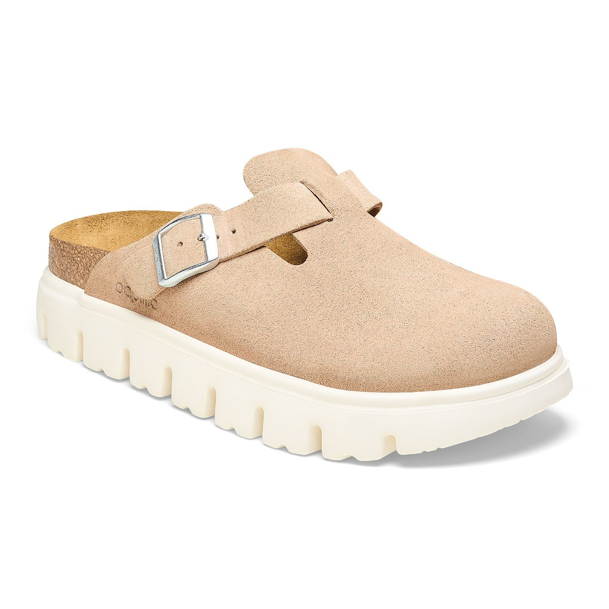 Birkenstock Warm Sand Boston Chunky Suede Leather Womens Platform Clogs N1026176