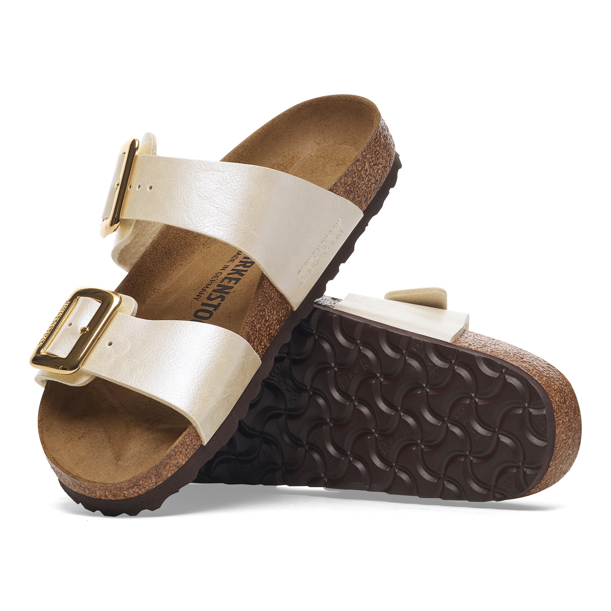 Birkenstock Graceful Pearl White Sydney Luxe Buckle Birko-FLor Women's Sandals N1029492