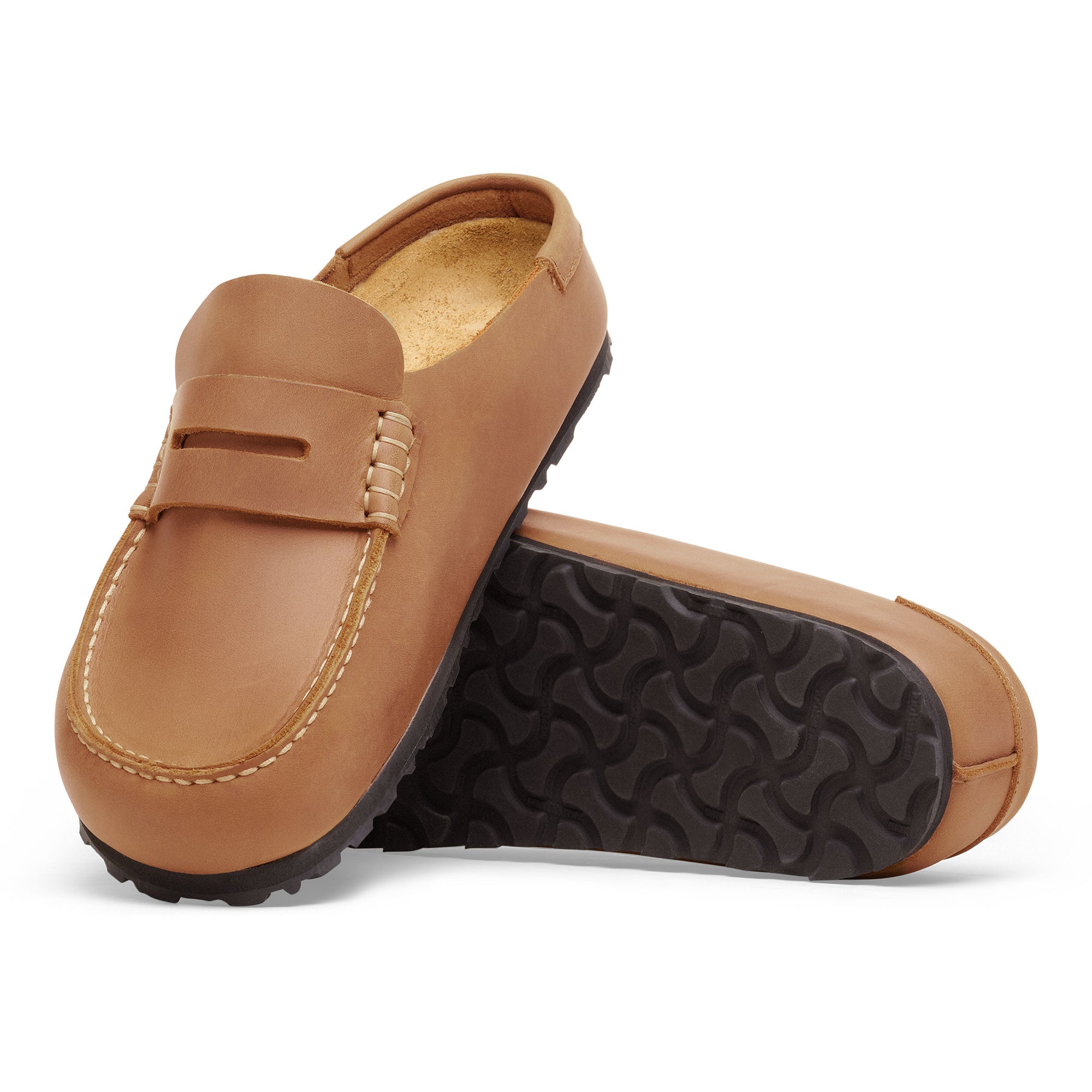 Birkenstock Cognac Naples Wrapped Natural Oiled Leather Women's Shoes (narrow fit) 1030224