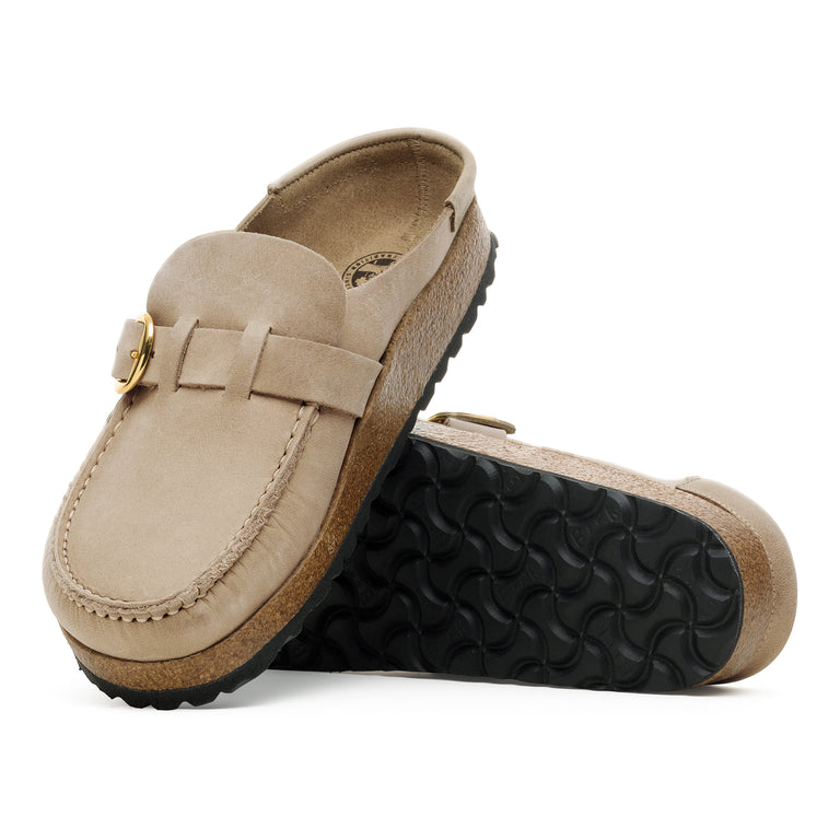women's tobacco brown birkenstock clogs Birkenstock Buckley Oiled Leather Women's Tobacco Brown / 42 / R