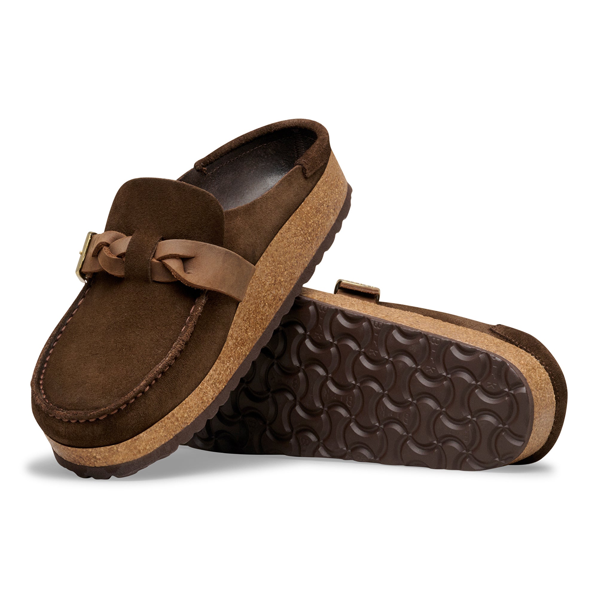 Birkenstock Carafe Buckley Braided Suede Leather Women's Clog Shoes N1031435