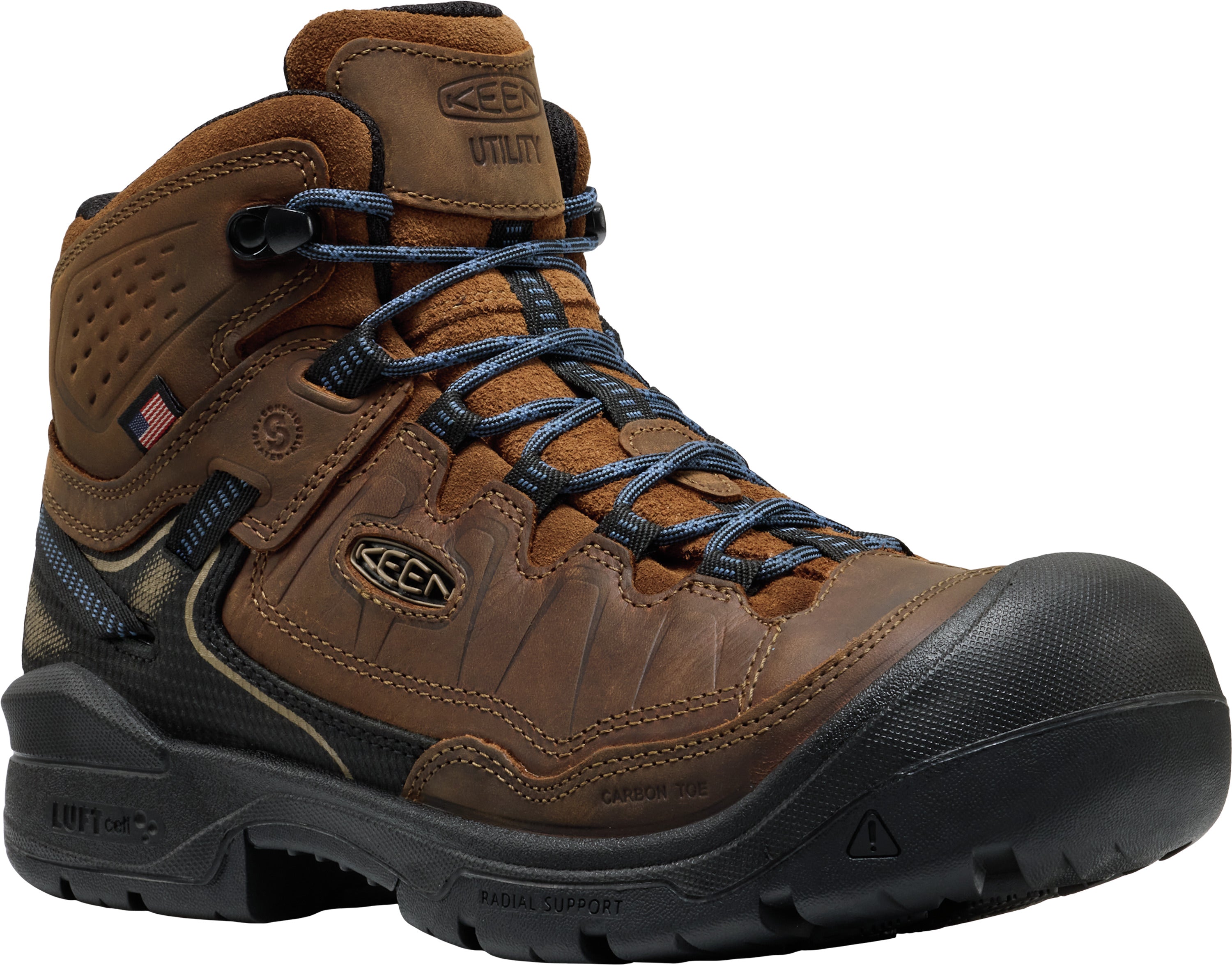Keen Bison/Black Targhee IV LTR Waterproof Men's Carbon Toe Work Boots 1032279