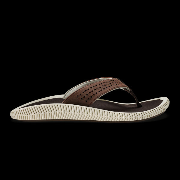 Olukai Dark Wood Ulele Mens Beach Sandals 10435-6363