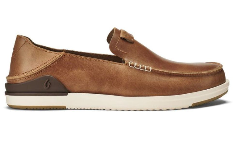 Olukai Kakaha Slip On Loafers Men’s 9 Brown Leather Comfort Shoes 10490-FXFX Kākaha Nia Men main image 4
