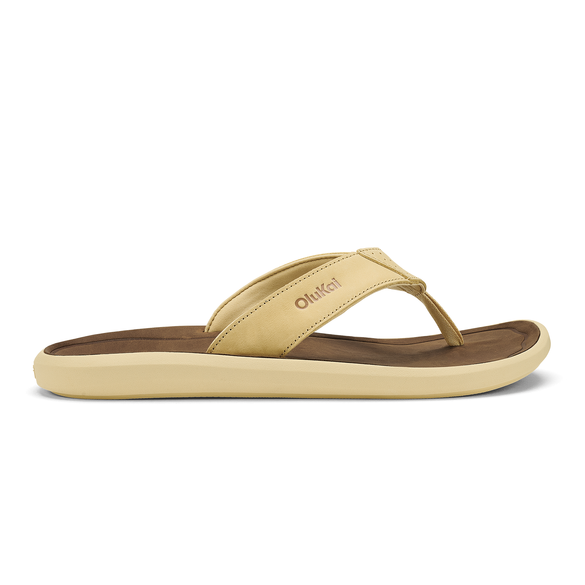 Olukai Toasted Coconut/Tan Pili Men's Waterproof Leather Sandals 10553-TC34