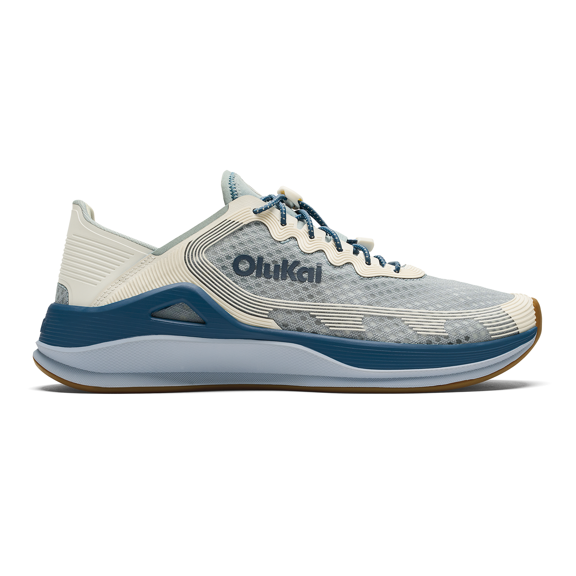 Olukai Blue Pearl/White Sand Ahi Men's Performance Marine Shoes 10554-ELWS