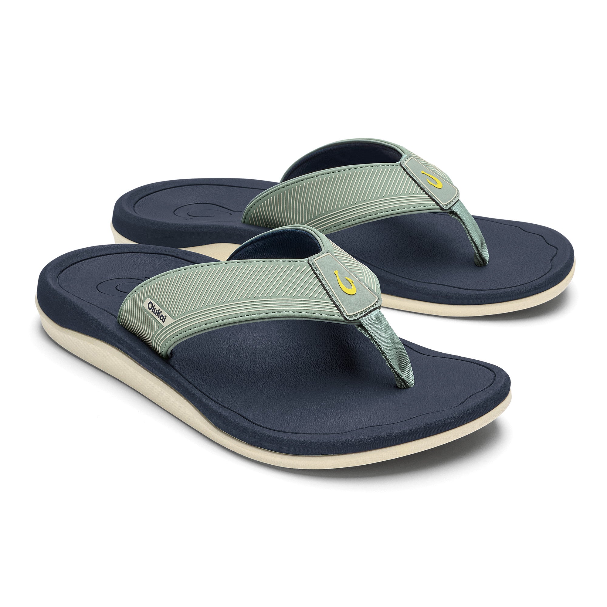 Olukai Seagreen/Trench Blue 'Ahi Kai Men's Beach Sandals 10571-SNDE