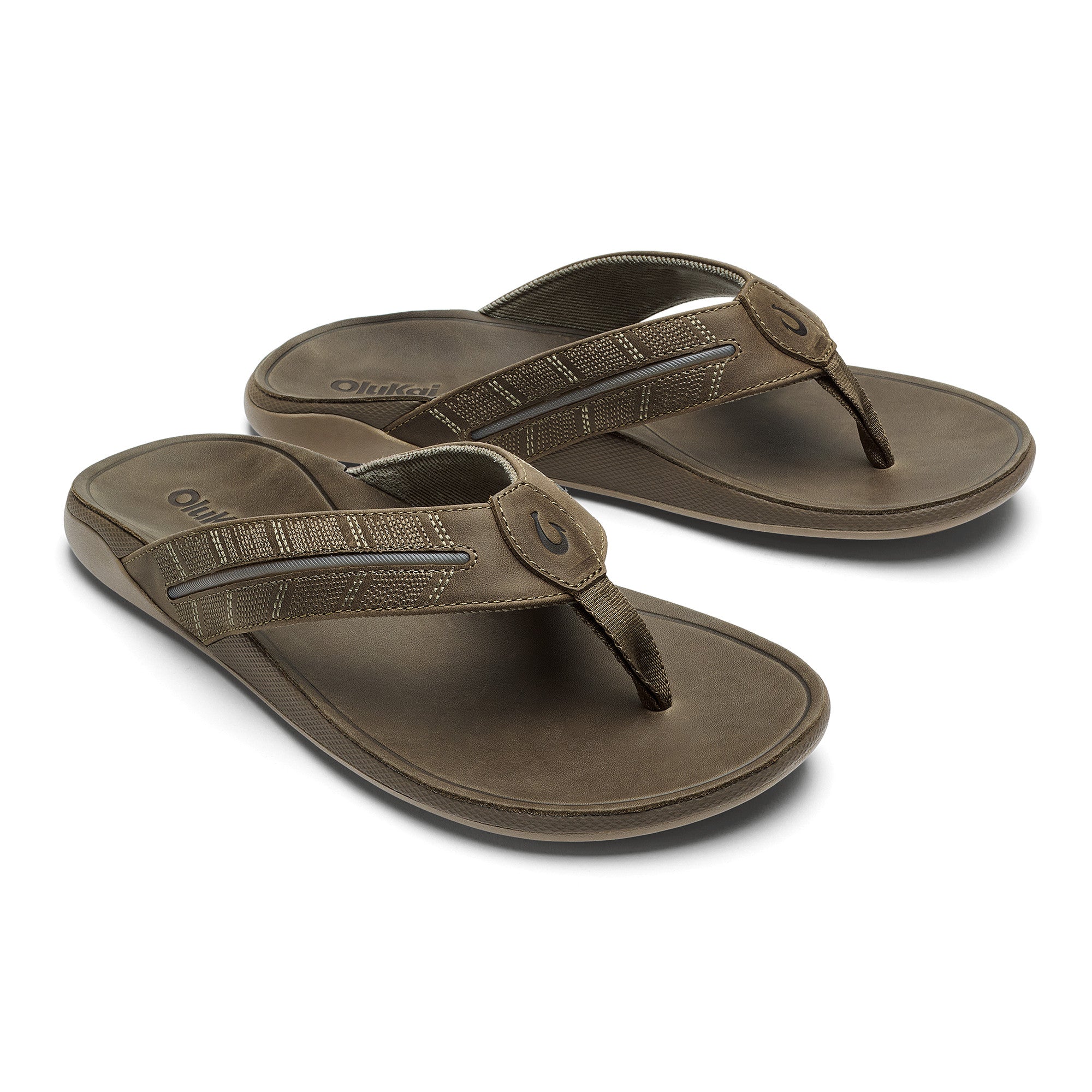 Olukai Mustang/Mustang Tuahine Palm Men's Beach Sandals 10576-1313