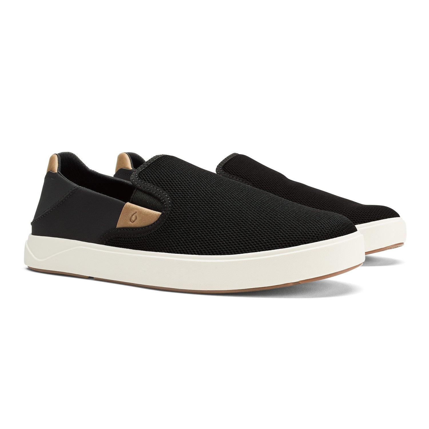 Olukai Black/Tan Lae'ahl Nul Men's Slip-On Sneaker Shoes 10580-4034