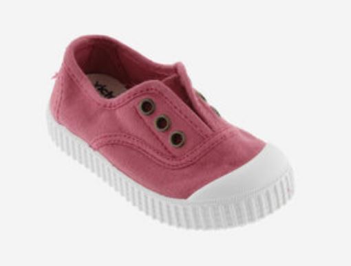 le bos Victoria Frambuesa Drec Canvas Elastic Plimsoll Toddler