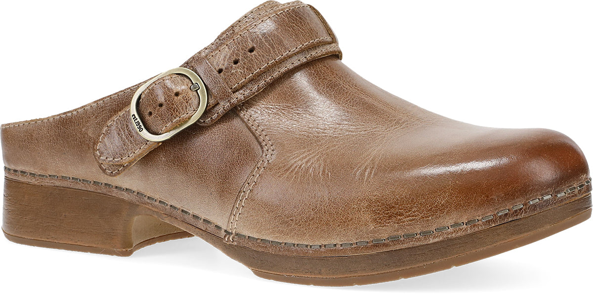 Dansko Tan Waxy Brush Off Millie Women's Mules 10702-640600
