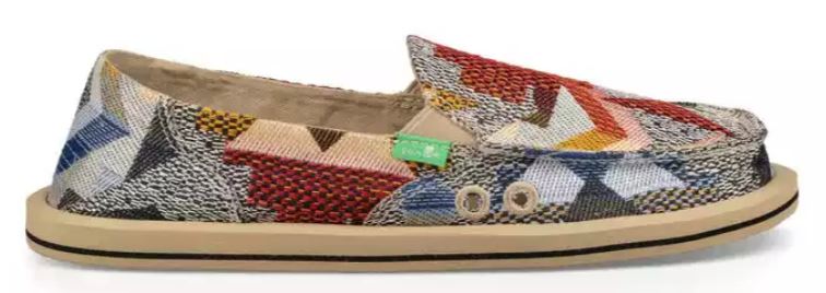 Sanuk Donna Geo Patch Womens Sidewalk Surfers 1094451