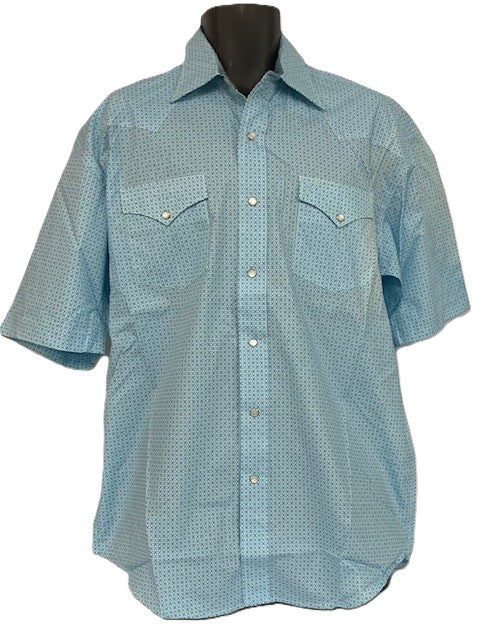 Stetson Geo Lattice Floral Short Sleeve Men's Shirt 1100201990565BU