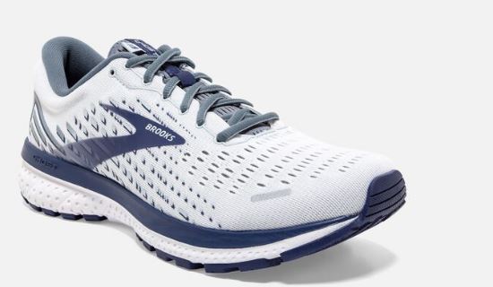 Brooks Ghost 13  White/Grey/Deep Cobalt Men's Running Shoes 110348-161