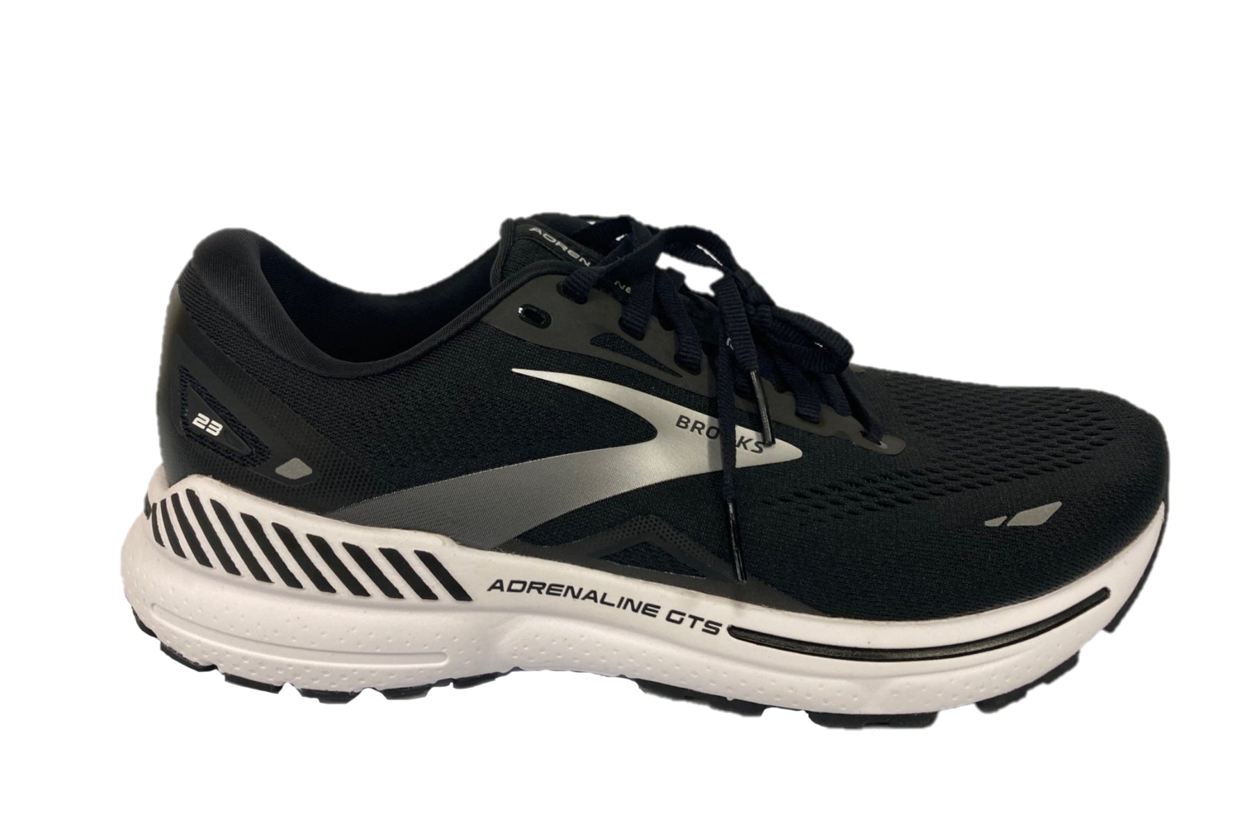 Brooks Black/White/Silver Adrenaline GTS 23 Wide Width Men's Road Running Shoes 110391-004