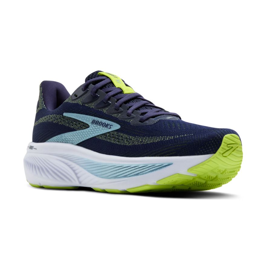 Brooks Peacoat/Lime/Blue Ghost 17 Men's Road Running Shoes 110442-414