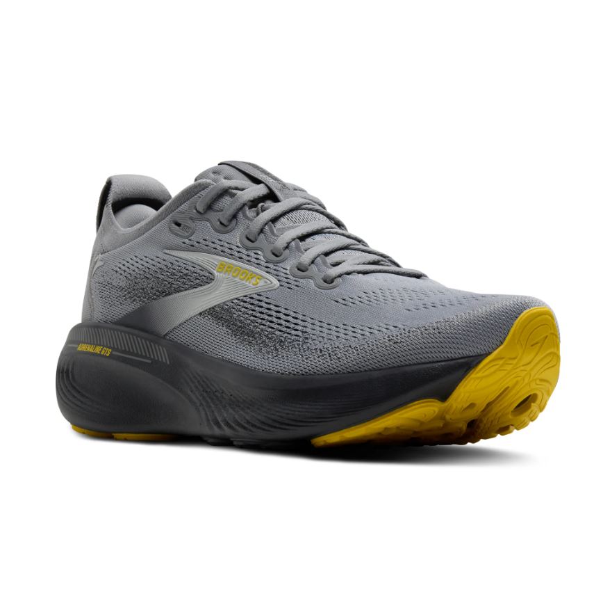 Brooks Primer Grey/Ebony/Jasmine Adrenaline GTS 25 Men's Road Running Shoes 110454-044
