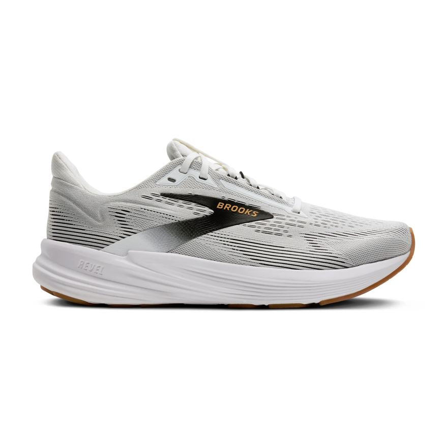 Brooks White/Black/Oak Buff Revel 8 Men's Running Shoes 110468-107