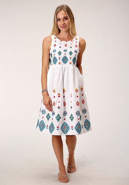 Stetson White Schiffli with Embroidery Women's Embroidered Dress with Applique 1105705650530WH