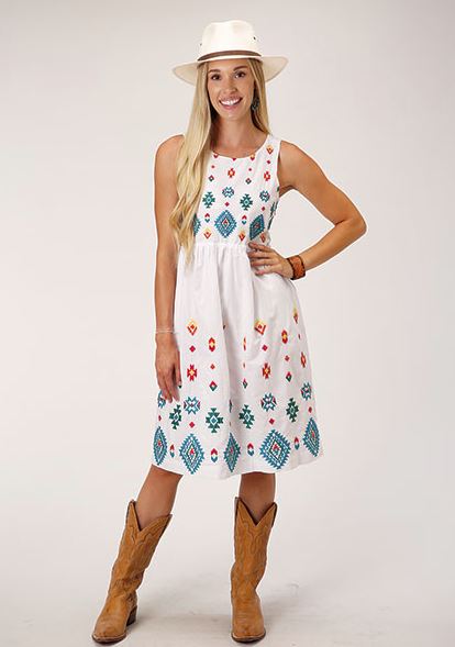 Stetson White Schiffli with Embroidery Women's Embroidered Dress with Stetson White Schiffli with Embroidery Women's Embroidered Dress with